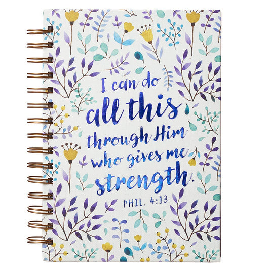 I Can Do All This Large Wirebound Hardcover Journal - Philip