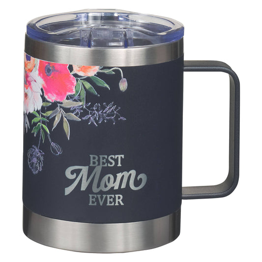 Mug SS Camp Navy Floral Best Mom Ever